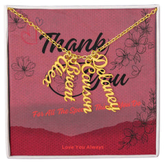Thank you Name Necklace - Love Always
